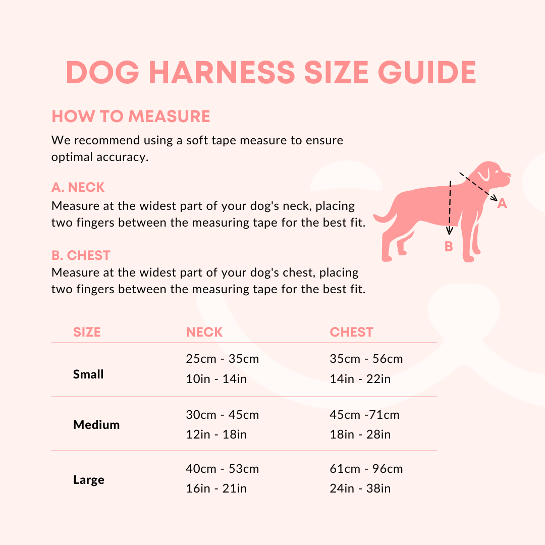 adjustable dog harness size guide