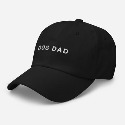 Dog Dad White Embroidered Baseball Hat