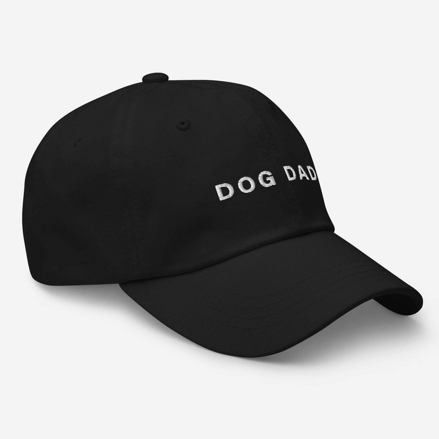 Dog Dad White Embroidered Baseball Hat