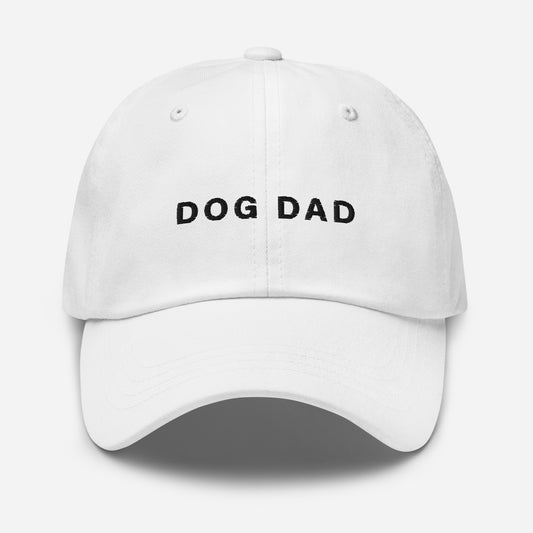 Dog Dad Black Embroidered Baseball Hat