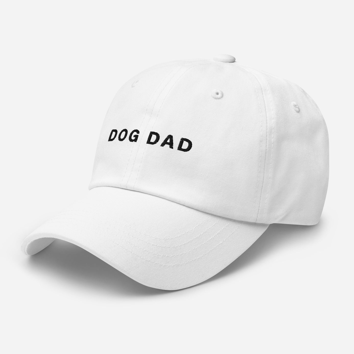 Dog Dad Black Embroidered Baseball Hat