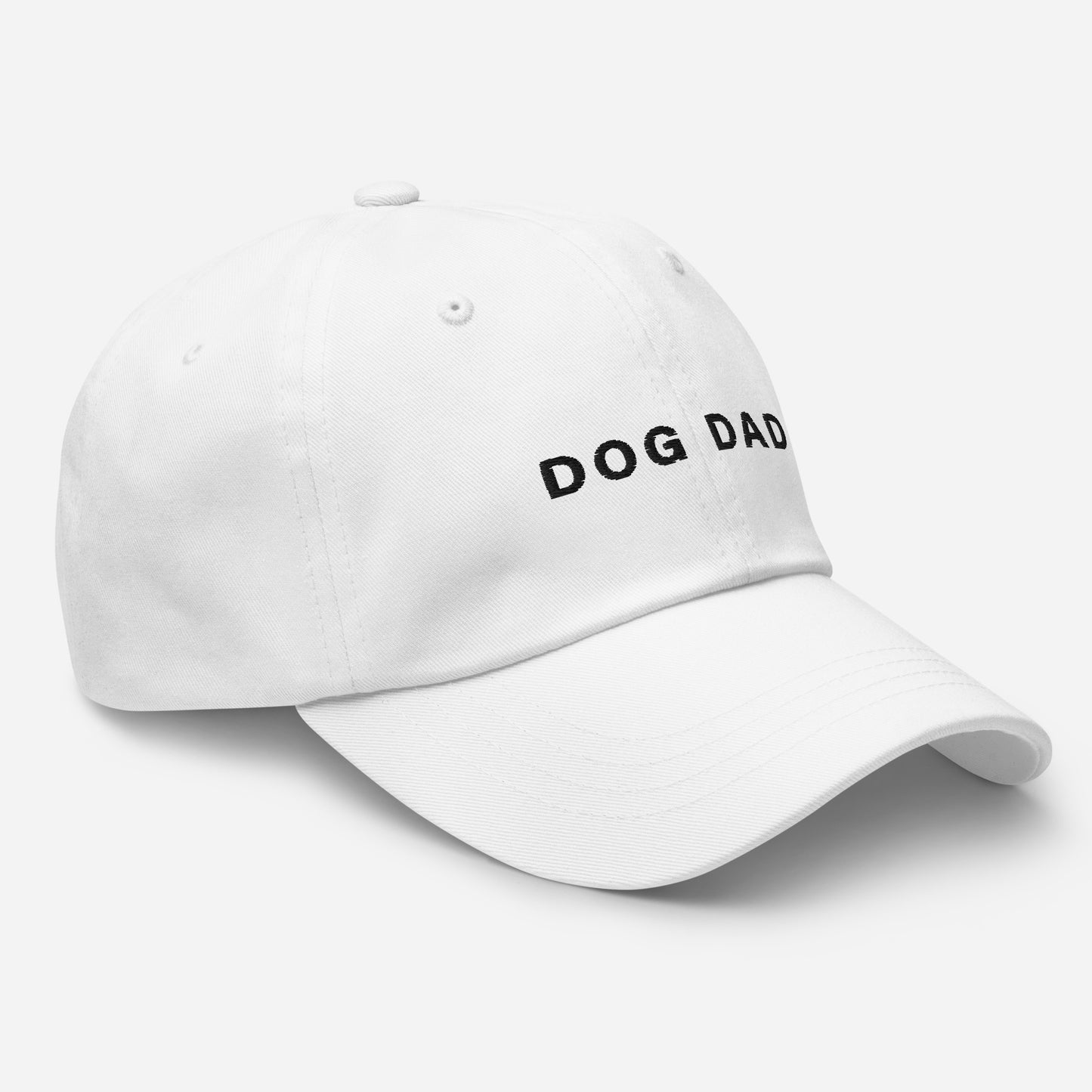 Dog Dad Black Embroidered Baseball Hat