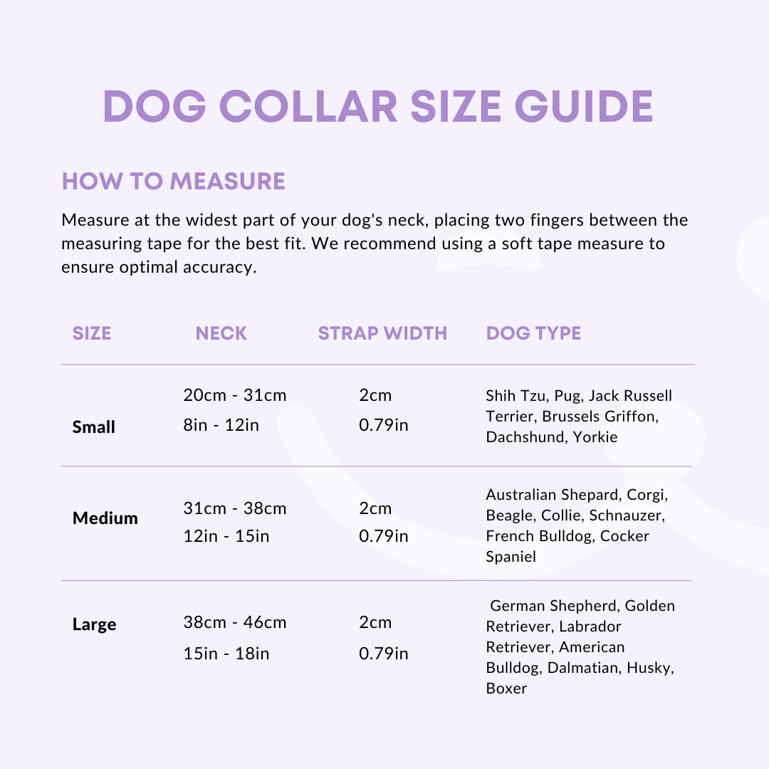 dog collar size guide