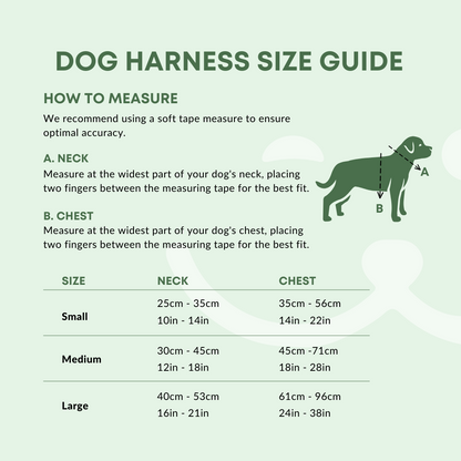 dog harness size guide